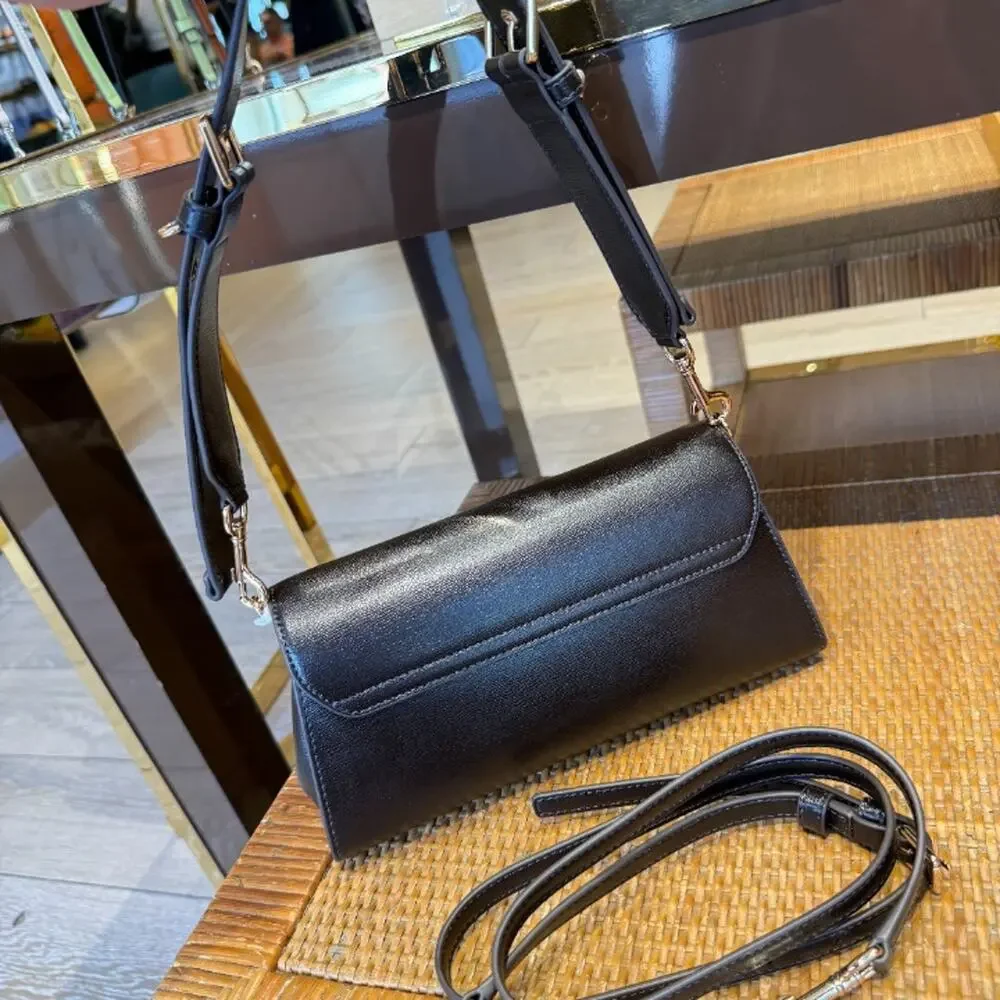 Tory Burch Rory Textured Flap Shoulder Bag 183714 $575 Warm Mahogany